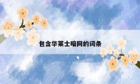 包含华莱士暗网的词条