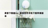 黑客下载器ios_黑客软件手机下载苹果版本