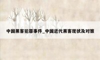 中国黑客犯罪事件_中国近代黑客现状及对策