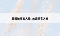 美国被黑客入侵_美国黑客入狱