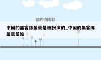 中国的黑客陈盈豪是谁扮演的_中国的黑客陈盈豪是谁