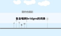 包含暗网bridges的词条