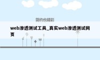 web渗透测试工具_真实web渗透测试网页