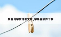 黑客自学软件中文版_学黑客软件下载