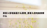 黑客入侵电脑是什么原理_黑客入侵电脑需要什么