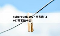 cyberpunk 2077 黑客流_2077黑客技术流