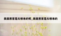 美国黑客是从哪来的呢_美国黑客是从哪来的