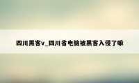 四川黑客v_四川省电脑被黑客入侵了嘛