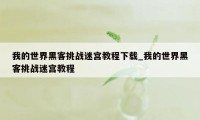 我的世界黑客挑战迷宫教程下载_我的世界黑客挑战迷宫教程