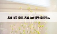 黑客犯罪视频_黑客攻击现场视频网站