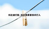 科比被打脸_科比用黑客技术打人