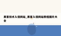 黑客技术入侵网站_黑客入侵网站教程图片大全
