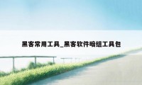 黑客常用工具_黑客软件暗组工具包