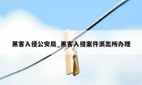 黑客入侵公安局_黑客入侵案件派出所办理