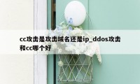 cc攻击是攻击域名还是ip_ddos攻击和cc哪个好