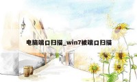 电脑端口扫描_win7被端口扫描