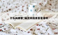 什么叫黑客_幽灵网络黑客是谁啊