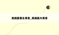 美国最著名黑客_美国最大黑客