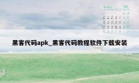 黑客代码apk_黑客代码教程软件下载安装