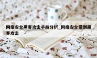 网络安全黑客攻击手段分析_网络安全受到黑客攻击