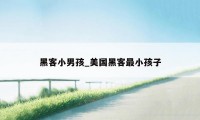 黑客小男孩_美国黑客最小孩子