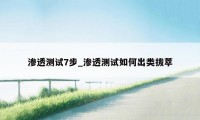 渗透测试7步_渗透测试如何出类拔萃