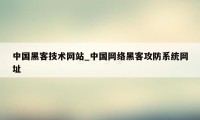 中国黑客技术网站_中国网络黑客攻防系统网址
