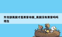 外交部美国才是黑客帝国_美国没有黑客吗吗现在