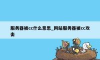 服务器被cc什么意思_网站服务器被cc攻击