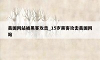 美国网站被黑客攻击_15岁黑客攻击美国网站