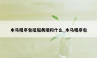 木马程序包括服务端和什么_木马程序包