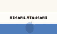 黑客攻击网址_黑客无线攻击网站